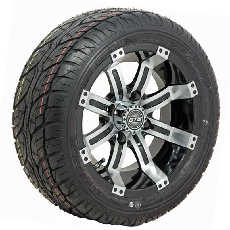 Set of (4) 12 inch GTW Tempest Wheels on Lo-Pro Street Tires A19-220
