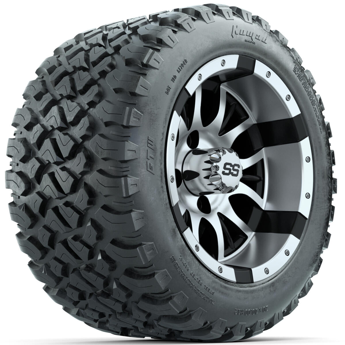 Set of 4 12"in GTW Diesel Wheels with 20x10-R12"GTW Nomad All-Terrain Tires A19-732