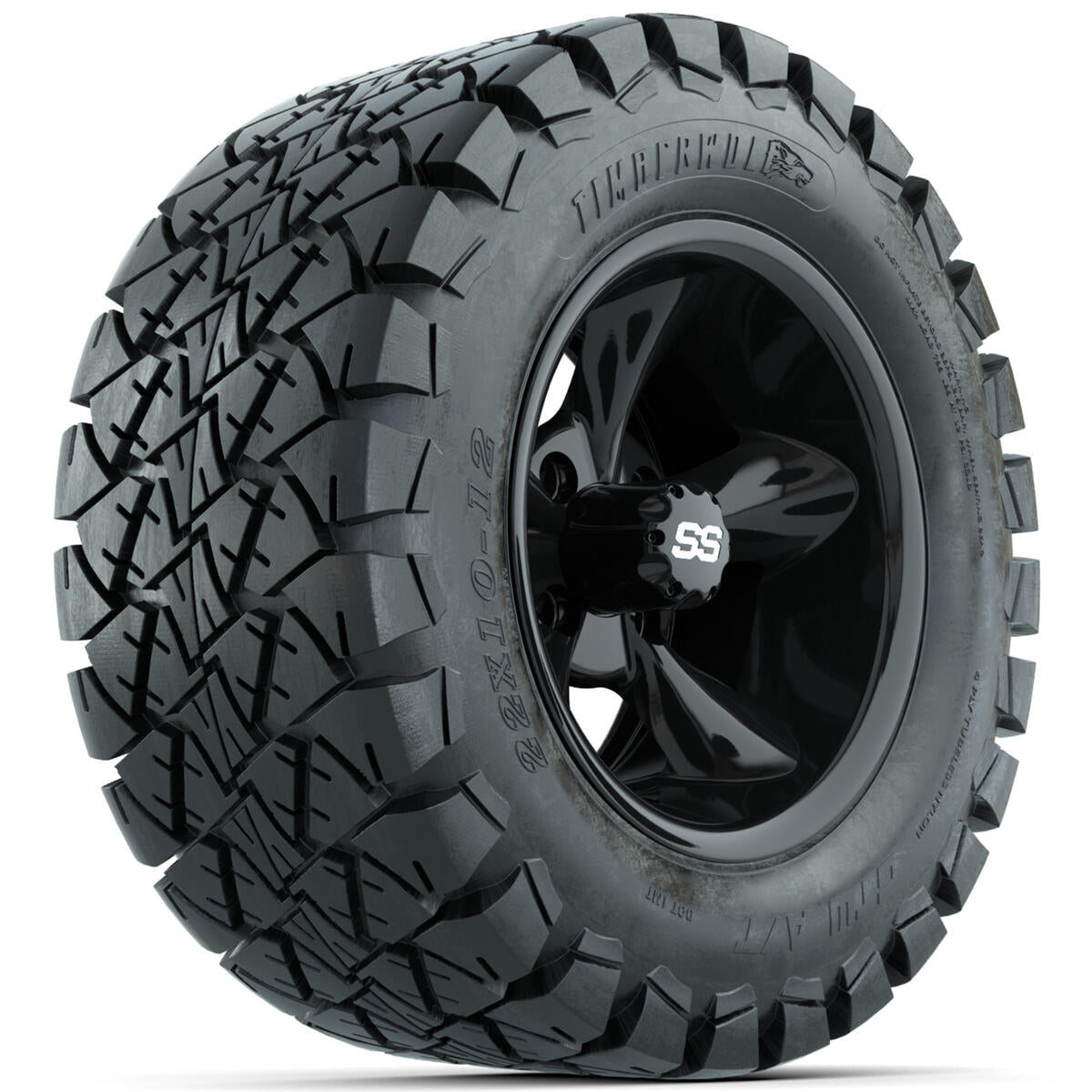 Set of 4 12"in GTW Godfather Wheels with 22x10-12"GTW Timberwolf All-Terrain Tires A19-736