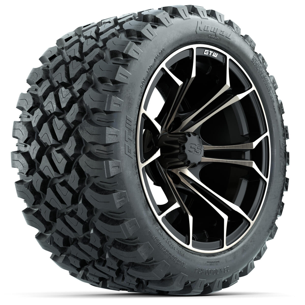 Set of 4 14"in GTW Spyder Wheels with 23x10-14"GTW Nomad All-Terrain Tires A19-737