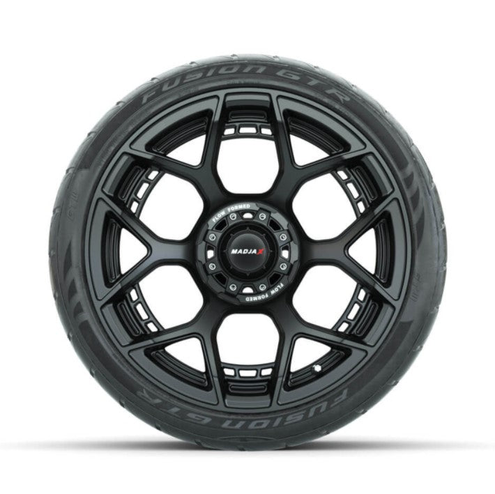 Set of (4) 15" MadJax Flow Form Evolution Matte Black Wheels with GTW Fusion GTR Street Tires A19-418