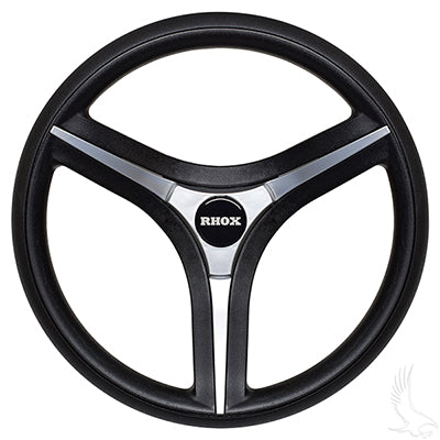 Club Car Tempo Onward Precedent Hub Brenta ST Steering Wheel Silver Insert ACC-SW155-CP