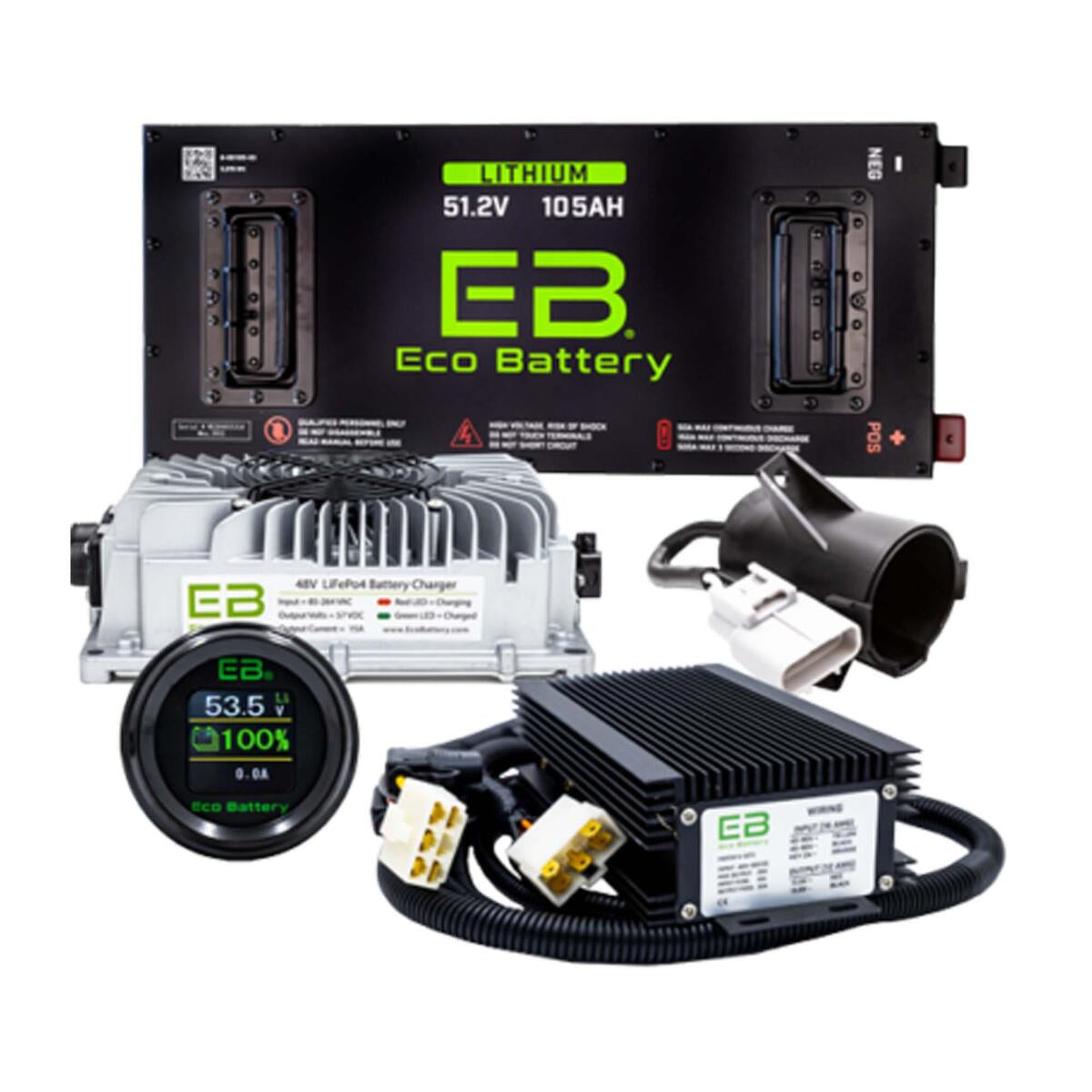 Eco Lithium Battery Complete Bundle for Pilot Car 51V 105Ah - Skinny B-3431