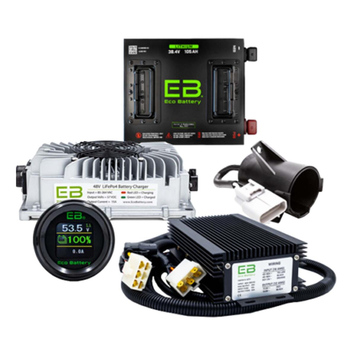 Eco Lithium Battery Complete Bundle for Yamaha G1-G16 38V 105Ah - Cube B-3540