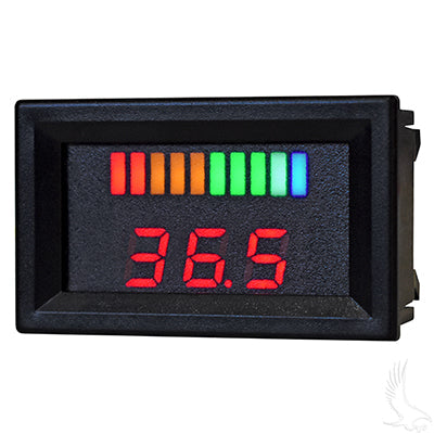 CGR-134 - 36 Volt Digital Voltage Display Charge Meter, Horizontal CGR-134