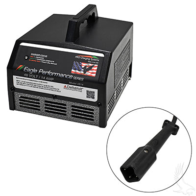 Battery Charger, Eagle Performance Series, 36V-48V Auto Ranging Voltage 15A, Yamaha 3-Prong CGR-320