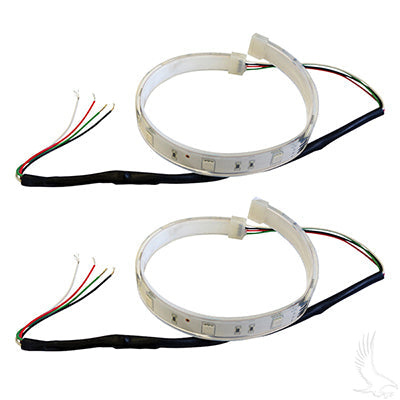 LGT-015 - Flexible LED Light Strips, SET OF 2 12" w/ Wire LeaDS, 12VDC, Yellow LGT-015