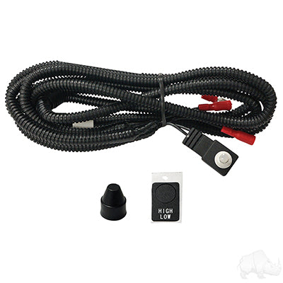LGT-169 - Wire Harness, High/Low Beam Push Button Control for RHOX LED Headlights LGT-169