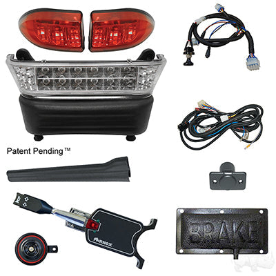LGT-306LBT2B1 - Build Your Own LED Light Bar Kit,  Club Car Precedent, Electric 08.5+, 12-48v (Standard, Pedal Mount) LGT-306LBT2B1