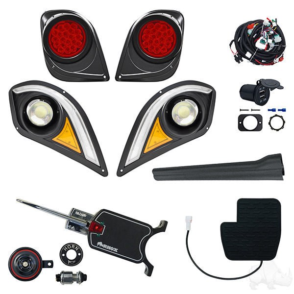 BYO LED Light Kit w/ RGBW LED Running Light, Yamaha Drive2 20+ (Basic, OE Pedal Mount) LGT-401LT1B14