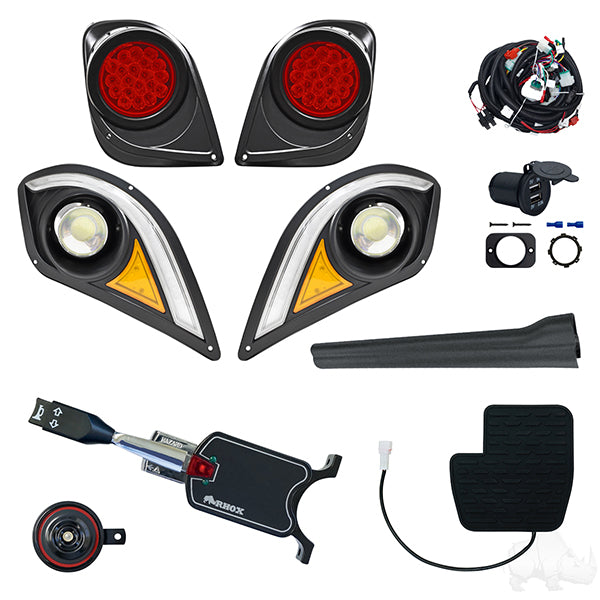 BYO LED Light Kit w/ RGBW LED Running Light, Yamaha Drive2 20+ (Standard, OE Pedal Mount) LGT-401LT2B14