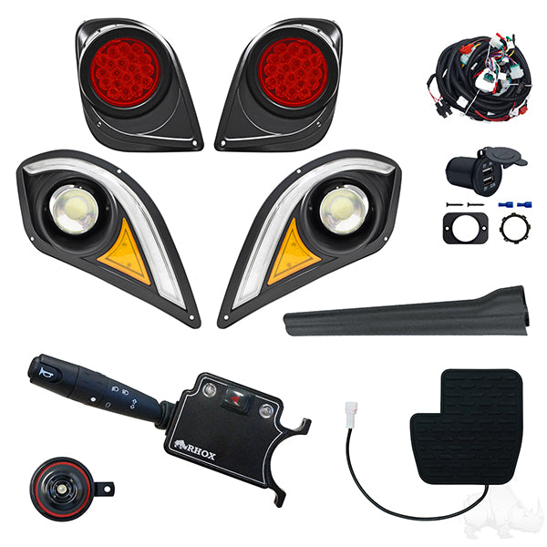 BYO LED Light Kit w/ RGBW LED Running Light, Yamaha Drive2 20+ (Deluxe, OE Pedal Mount) LGT-401LT3B14