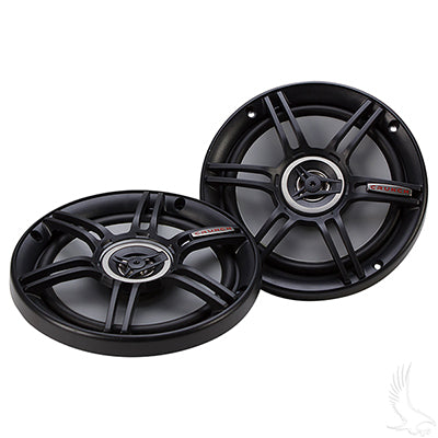Crunch 6.5" 300W Max Coaxial Speakers Set Of 2 RAD-016