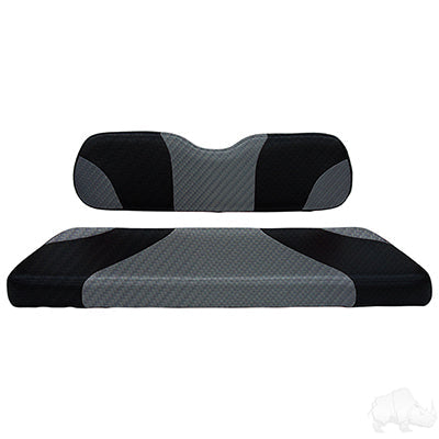 RHOX Rhino Cushion Set Sport Black Carbon Fiber Gray SEAT-001BGCF-S