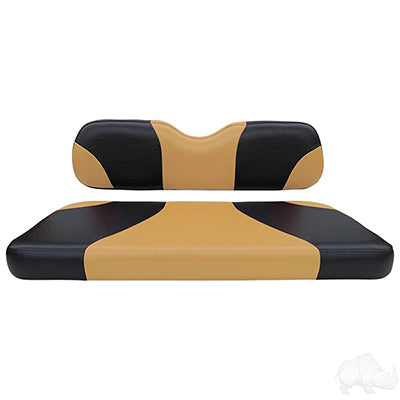 EZGO TXT 1996-2013 RHOX Front Seat Cushion Set Sport Black Tan SEAT-011BT-S