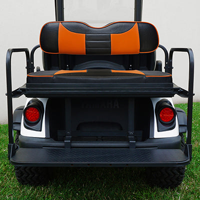 SEAT-371BO-R - RHOX Rhino Seat Kit, Rally Black/Orange, Yamaha Drive2 SEAT-371BO-R