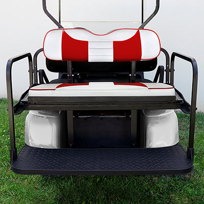 SEAT-411WR-R - RHOX Rhino Seat Kit, Rally White/Red,  E-Z-GO TXT 96+ SEAT-411WR-R