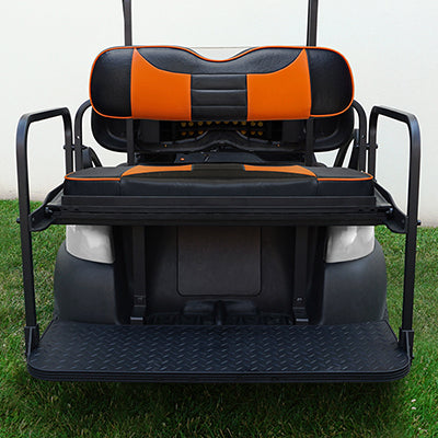 SEAT-431BO-R - RHOX Rhino Seat Kit, Rally Black/Orange,  Club Car Tempo, Precedent 04+ SEAT-431BO-R