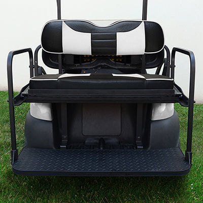 SEAT-431BW-R - RHOX Rhino Seat Kit, Rally Black/White,  Club Car Tempo, Precedent 04+ SEAT-431BW-R