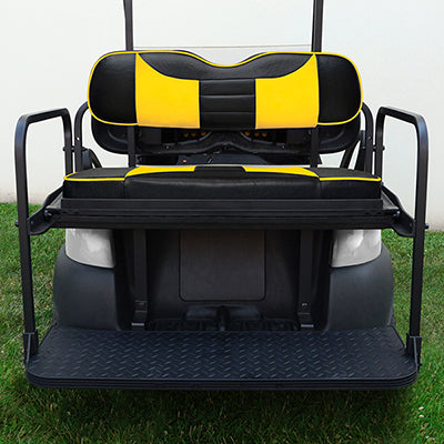 SEAT-431BY-R - RHOX Rhino Seat Kit, Rally Black/Yellow,  Club Car Tempo, Precedent 04+ SEAT-431BY-R