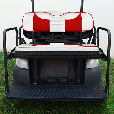 SEAT-431WR-R - RHOX Rhino Seat Kit, Rally White/Red,  Club Car Tempo, Precedent 04+ SEAT-431WR-R