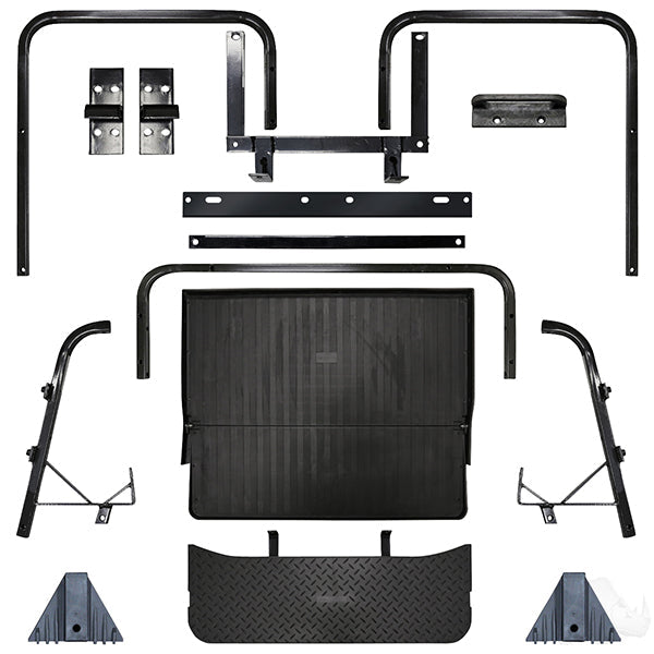RHOX Rhino Aluminum Seat Kit, Sport Black Carbon Fiber/Gray Carbon Fiber, Yamaha Drive SEAT-455BGCF-S