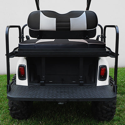 SEAT-461BSCF-R - RHOX Rhino Seat Kit, Sport Black Carbon Fiber/Silver Carbon Fiber,  E-Z-GO RXV 08+ SEAT-461BSCF-R