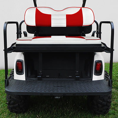 SEAT-461WR-R - RHOX Rhino Seat Kit, Rally White/Red,  E-Z-GO RXV 08+ SEAT-461WR-R