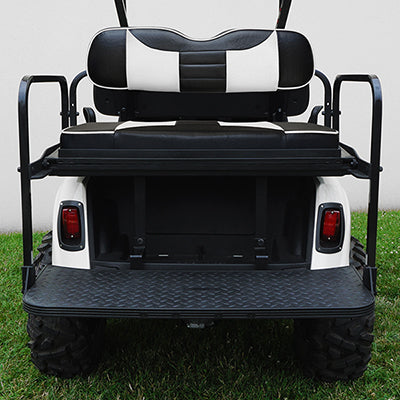 SEAT-465BW-R - RHOX Rhino Aluminum Seat Kit, Rally Black/White,  E-Z-GO RXV 08+ SEAT-465BW-R