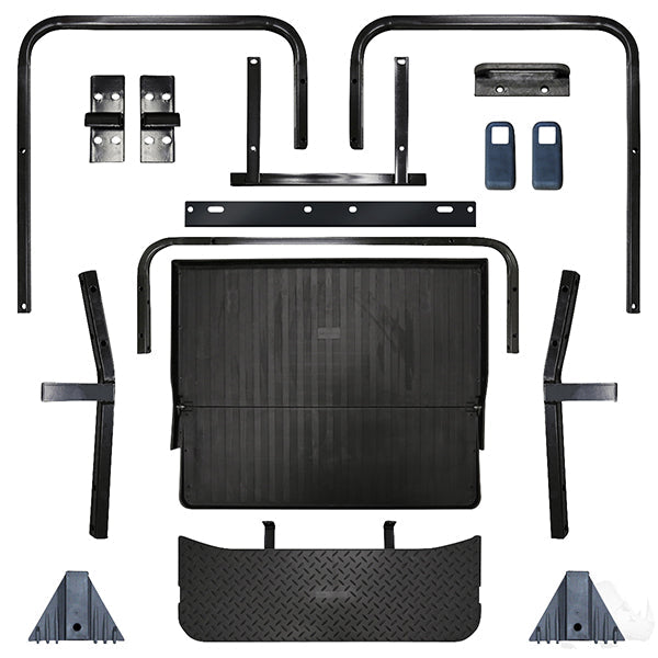 SEAT-465BGCF-S - RHOX Rhino Aluminum Seat Kit, Sport Black Carbon Fiber/Gray Carbon Fiber,  E-Z-GO RXV 08+ SEAT-465BGCF-S