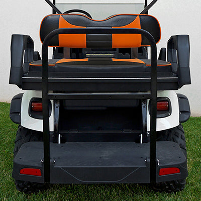 SEAT-511BO-R - RHOX Rhino Aluminum Seat Kit, Rally Black/Orange,  E-Z-GO TXT 96+ SEAT-511BO-R