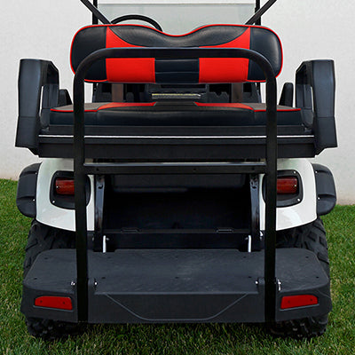 SEAT-511BR-R - RHOX Rhino Aluminum Seat Kit, Rally Black/Red,  E-Z-GO TXT 96+ SEAT-511BR-R