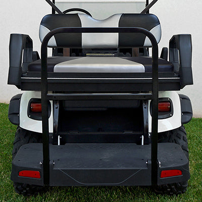 SEAT-511BS-S - RHOX Rhino Aluminum Seat Kit, Sport Black/Silver,  E-Z-GO TXT 96+ SEAT-511BS-S