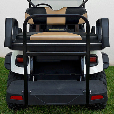SEAT-511BT-S - RHOX Rhino Aluminum Seat Kit, Sport Black/Tan,  E-Z-GO TXT 96+ SEAT-511BT-S