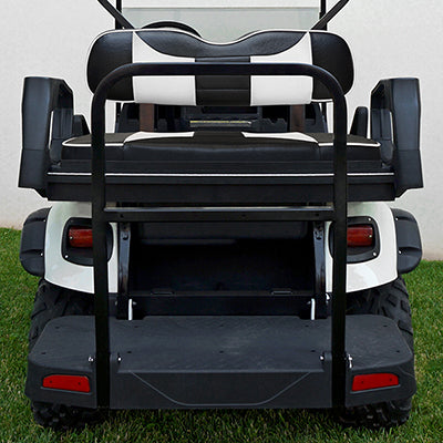 SEAT-511BW-R - RHOX Rhino Aluminum Seat Kit, Rally Black/White,  E-Z-GO TXT 96+ SEAT-511BW-R