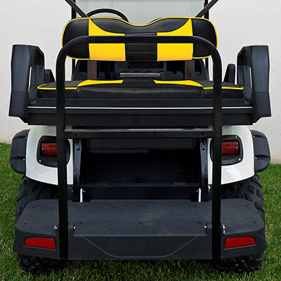 SEAT-511BY-R - RHOX Rhino Aluminum Seat Kit, Rally Black/Yellow,  E-Z-GO TXT 96+ SEAT-511BY-R