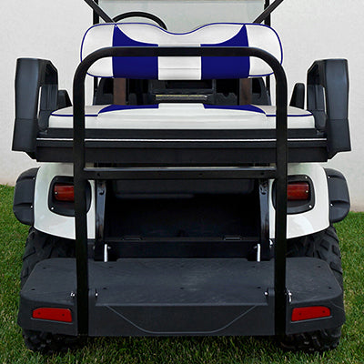SEAT-511WBL-R - RHOX Rhino Aluminum Seat Kit, Rally White/Blue,  E-Z-GO TXT 96+ SEAT-511WBL-R