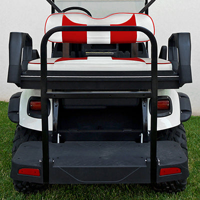 SEAT-511WR-R - RHOX Rhino Aluminum Seat Kit, Rally White/Red,  E-Z-GO TXT 96+ SEAT-511WR-R