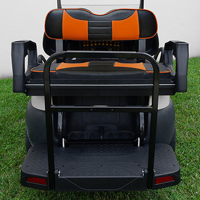 SEAT-531BO-R - RHOX Rhino Aluminum Seat Kit, Rally Black/Orange,  Club Car Tempo, Precedent 04+ SEAT-531BO-R