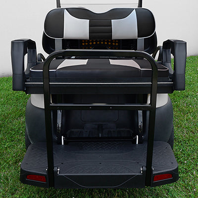 SEAT-531BSCF-R - RHOX Rhino Aluminum Seat Kit, Rally Black Carbon/Silver Carbon Fiber,  Club Car Tempo, Precedent 04+ SEAT-531BSCF-R