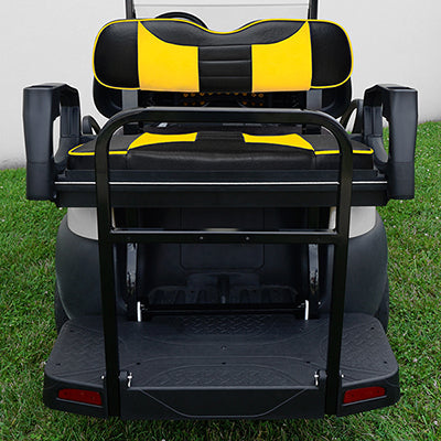 SEAT-531BY-R - RHOX Rhino Aluminum Seat Kit, Rally Black/Yellow,  Club Car Tempo, Precedent 04+ SEAT-531BY-R