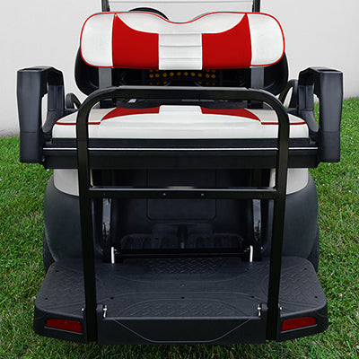 SEAT-531WR-R - RHOX Rhino Aluminum Seat Kit, Rally White/Red,  Club Car Tempo, Precedent 04+ SEAT-531WR-R