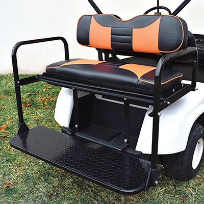 SEAT-711BO-R - RHOX SS Seat Kit, Rally Black/Orange  E-Z-GO TXT 96+ SEAT-711BO-R