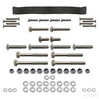 SEAT-724 - RHOX Replacement Hardware, SS Seat Kit,  Club Car DS SEAT-724