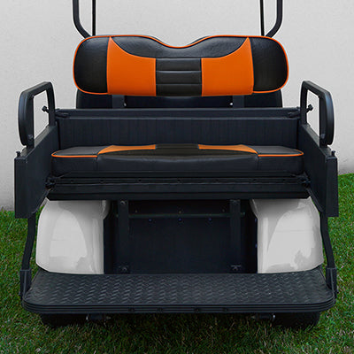 SEAT-911BO-R - RHOX Rhino Seat Box Kit, Rally Black/Orange,  E-Z-GO TXT 96+ SEAT-911BO-R