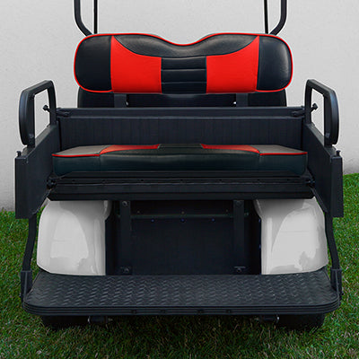 SEAT-911BR-R - RHOX Rhino Seat Box Kit, Rally Black/Red,  E-Z-GO TXT 96+ SEAT-911BR-R