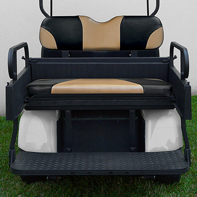 SEAT-911BT-S - RHOX Rhino Seat Box Kit, Sport Black/Tan,  E-Z-GO TXT 96+ SEAT-911BT-S