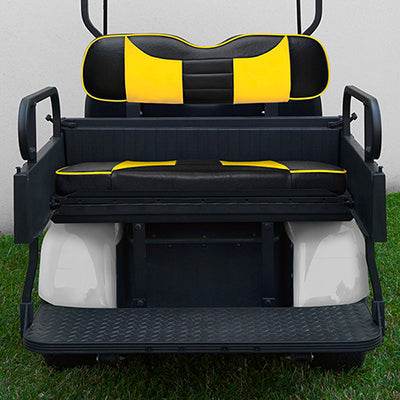 SEAT-911BY-R - RHOX Rhino Seat Box Kit, Rally Black/Yellow,  E-Z-GO TXT 96+ SEAT-911BY-R