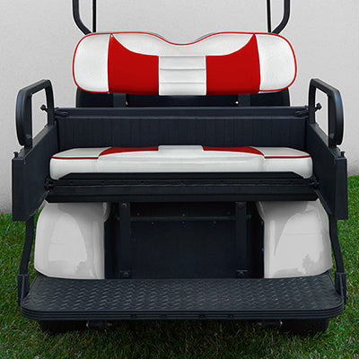 SEAT-911WR-R - RHOX Rhino Seat Box Kit, Rally White/Red,  E-Z-GO TXT 96+ SEAT-911WR-R