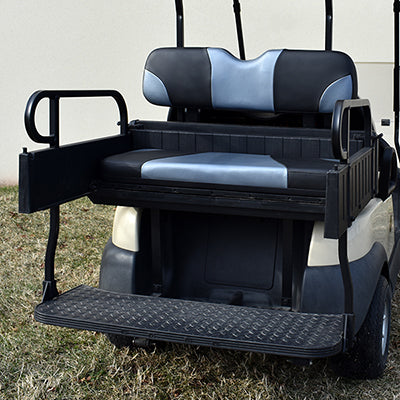 SEAT-931BGCF-S - RHOX Rhino Seat Box Kit, Sport Black Carbon Fiber/Gray Carbon Fiber,  Club Car Tempo, Precedent 04+ SEAT-931BGCF-S